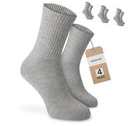 SOKKS Calzini da Tennis Grigi Cotone 4 Paia Uomo e Donna Tg. 39-42