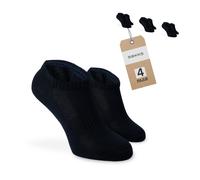 SOKKS Calzini Sneaker Quarter Blu Navy Cotone 4 Paia Uomo e Donna Tg. 43-46
