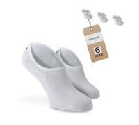 SOKKS Fantasmini Bianchi Bambù 6 Paia Uomo e Donna Tg. 35-38