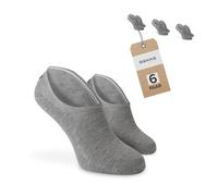 SOKKS Fantasmini Grigi Cotone 6 Paia Uomo e Donna Tg. 43-46