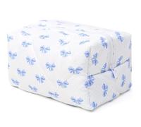 SOKTDO Astuccio portapenne con Fiocco Trapuntato Carino Y2k, Borsa for Il Trucco, Piccola Borsa for Cosmetici, Borsa for l'organizzazione degli Articoli da toeletta(Blue)