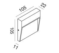Sol lampada da esterno LED segnapasso 3watt quadrato antracite IP65