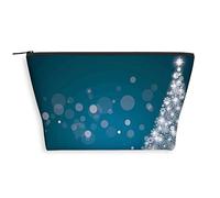 Sol levante, borsa cosmetica da donna, motivo astratto disegnato a mano con frecce del sole nascente, spaziosa trousse da viaggio resistente all'acqua, organizer per accessori, nero e bianco, Blu