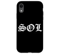 Sol Old English Gothic Funny Gangster Nickname Tag Solana Custodia per iPhone XR