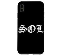 Sol Old English Gothic Funny Gangster Nickname Tag Solana Custodia per iPhone XS Max