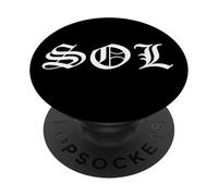 Sol Old English Gothic Funny Gangster Nickname Tag Solana PopSockets PopGrip Adesivo