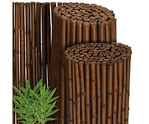 Sol Royal Premium Bamboo Fence recinzione bambù resistente intemperie Dark | 140x250cm dark brown canne di indurite alta qualità Ø2-3cm Uso Interno Esterno schermo privacy interni arella giardino B23
