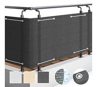 Sol Royal SolVision HB2 Frangivista Balcone 90x300 cm Antracite | con Occhielli in Alluminio e Corda Inclusa - Telo Privacy per Ringhiera Balcone, Protezione UV fino al 90% HDPE