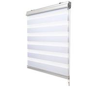 Sol Royal Tenda a rullo doppio strato con cassetta SolDecor DK9-70x160cm - installazione anche senza trapano - bianco
