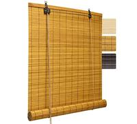 Sol Royal Tenda a Rullo in bambù 80x160cm SolDecor B86 - Tenda a Rullo Finestra per Interni in bambú - Veneziana per finestre, Porte e balconi - avvolgibile Caramello