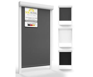 Sol Royal Tenda a rullo oscurante SolReflect K24 - tenda termica e isolante con guide laterali 60x175 antracite installazione senza perforare