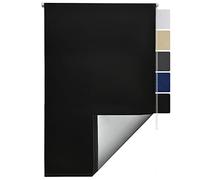 Sol Royal Tenda a Rullo Termica Isolante e Oscurante SolReflect T42-70x220 cm - Ganci per Telaio Inclusi - Nero