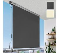 Sol Royal Tenda da sole verticale idrorepellente per terrazza balcone | 180x250cm antracite protezione per la privacy con manovella rimovibile giardino frangisole frangivista terrazzo MS5
