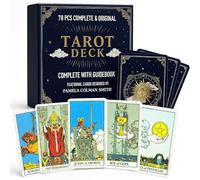 SOL Set tarocchi 78 pezzi Carte originali stile vintage Scatola portaoggetti per principianti o esperti lettura spirituale divinazione