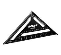 SOLA - RS 30 - 5 in 1 - Angolo di arresto 30 cm - Robusto angolo di falegnameria in alluminio con scala metrica - Angolo multifunzione: righello, angolo di arresto, angolo di inclinazione, goniometro