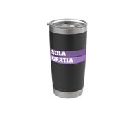 Sola Gratia - 5 Solas - Riforma - Grace Alone - Latino Bicchiere termico in acciaio inox doppia parete