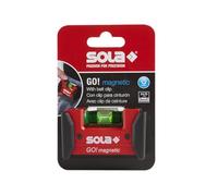 SOLA LSGOM GO! Livella magnetica portatile con clip e 1 fiala ingrandita al 60%, 7,6 cm