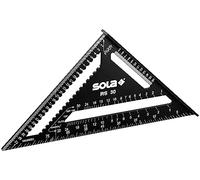 SOLA - RS 30 - 5 in 1 - Angolo di arresto 30 cm - Robusto angolo di falegnameria in alluminio con scala metrica - Angolo multifunzione: righello, angolo di arresto, angolo di inclinazione, goniometro