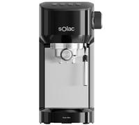 Solac CE4511 Macchina per caffè espresso da 1,4 L e 20 bar con vassoio scaldatazze, acciaio inossidabile nero