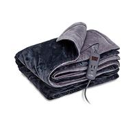 Solac CT8607 Reykjavik Single - Coperta elettrica singola, 150W, 10 temperature, coperta in flanella, connettore rimovibile, lavabile in lavatrice, timer 9 ore, anti-surriscaldamento, 120x160cm