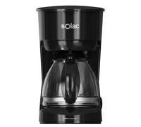Solac - Macchina da caffè a goccia Coffee 4 You Mini | Caraffa in vetro 0,75 L | 2-6 tazze | Filtro lavabile | 600 W | Sistema antigoccia automatico | Piastra riscaldante | Nera