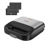 Solac - Tostiera 3 in 1 Buon Piatti + 750 W | Piastre intercambiabili waffle, grill e sandwich triangolari | 22,5 x 12,5 cm | Sistema Clip Fix | Rivestimento antiaderente | Design compatto