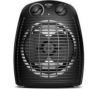 Solac TV8435 Elogio - Stufa 2000W, 2 intensità, funzione ventola, protettore termico, termostato, maniglia per il trasporto, nero