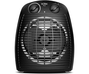 Solac TV8435 Elogio - Stufa 2000W, 2 intensità, funzione ventola, protettore termico, termostato, maniglia per il trasporto, nero