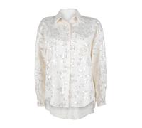 Solada Camicia donna oversize con taschino e paillettes