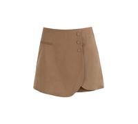 Solada Gonna a pantalone in panno con zip dietro - khaki