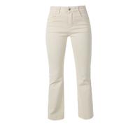 Solada Jeans donna cropped con finale taglio laser - beige
