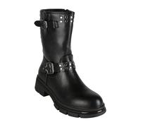 Solada Stivaletti Biker da Donna con Borchie - Taglia 36