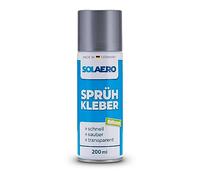 SOLAERO Adesivo spray impermeabile (200 ml) - extra forte, nebulizzante, ad adesione rapida - per hobby e artigianato | colla feltro, tessuto, pelle, carta, cartone, legno, macramè, ecc. - Produzione