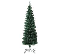 SOLAGUA NAVIDAD Albero di Natale artificiale extra riempito con foglie di ghirlanda, alberi da 150-300cm con supporto in metallo (Slim Verde, 150cm 277Tips)