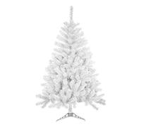 SOLAGUA NAVIDAD Albero di Natale artificiale Foglia di orpello Abete 120-210cm Alberi C/supporto in plastica (Bianco Brillante, 120cm 184Tips)