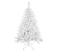 SOLAGUA NAVIDAD Albero di Natale artificiale Foglia di orpello Abete 120-210cm Alberi C/Supporto in metallo (Bianco Brillante, 210cm 668Tips)