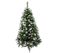 SOLAGUA NAVIDAD Albero di Natale Pino Max Ripieno Artificiale Alberi con Pigne e Supporto Metallico 150-240cm (Nevoso, 240cm 1180Tips)