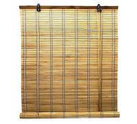 Solagua Tenda a Rullo in bambù, Tenda di bambù Pieghevole, Tapparella di bambù Avvolgibile per Porte e Finestre, largh. x lungh.= (A.135 x L.135 cm, Marrone)