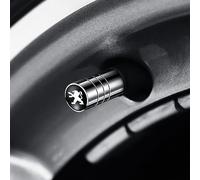 SoLaka 4 Pezzi in Lega di Alluminio Auto Ruota valvola del Pneumatico Tappi Polvere Accessori per Peugeot 208 3008 308 2008 207 107 508 607 106 406 407 307 206,Silver Style