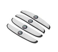 SoLaka 4 Pezzi Striscia paraurti in Gomma Porta Auto Adesivo Emblema anticollisione per Alfa Romeo 159 Giulietta 147 Mito Giulia 156 GT Stelvio,White Style