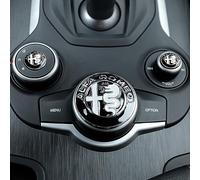 SoLaka Console Centrale Auto Adesivi coperture in Lega di Zinco Accessori Interni Auto per Alfa Romeo Giulia Stelvio,Black Style