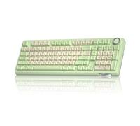 SOLAKAKA KI99 Pro - Tastiera meccanica wireless al 96%, tastiera da gioco RGB, interruttori pre-lubrificati sostituibili a caldo, struttura a guarnizione, tastiere color crema (Colorblock-GreenWhite