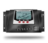 SolaMr 30A Regolatore di Carica Solare 12V/24V/36V/48V Regolatore Intelligente di Tensione di Identificazione Automatica con Display LCD per Solar Home System - WP3048D