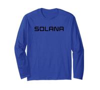 Solana Coin Criptovaluta Nero Logotipo Desentralizzato Web3 Maglia a Manica