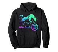 Solana crypto BULLRUN HODL SOL Coin Blockchain Millionaire Felpa con Cappuccio