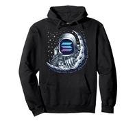 Solana sol Crypto Space Man To The Moon Criptovaluta Felpa con Cappuccio