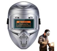 Solar Auto Dimming Helmet, Smart Welding Hood, 10.24x7.09 Inches Welder Shield with PP Shell, High Eye Guard, Protective Headgear with Adjustable Design, Safety Equipment for Workshop & Factory