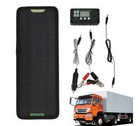 Solar Battery Trickle Maintainer - 32x12cm Solar Battery Maintainer - Trickle Charger Panel - 12V Portable Charging Kit For Car Boat RV Motorcycle Automatic Power Protection Waterproof Outdoor Backup