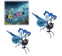 Solar Bees Lights Outdoor, 2 Pack Solar Hanging Insect Simulation Light, 2025 New Solars Bee Lights for Patio Yard Pathway Backyard Balcony Porch Housewarming Gifts (E)