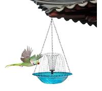 Solar Bird Bath - ABS Electronic, Bird Bath Fountain | 9.25-Inch Wide Glass Water Bowl With Solar Pump For Hummingbirds Outdoor Garden Patio Backyard Lawn Parrot Attracting